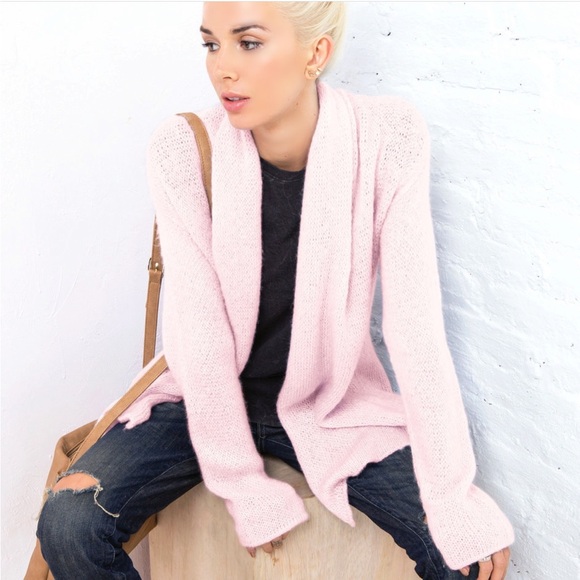 Wooden Ships by Paola Buendia Light Pink Wrap Cardigan Sweater - Picture 2 of 10